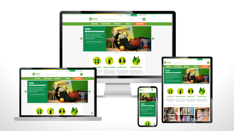 Oxfam Shops Startseite auf verschiedenen Mobilgeräten
