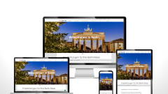 Visit Berlin Startseite auf verschiedenen Mobilgeräten  Landing Page on different devices