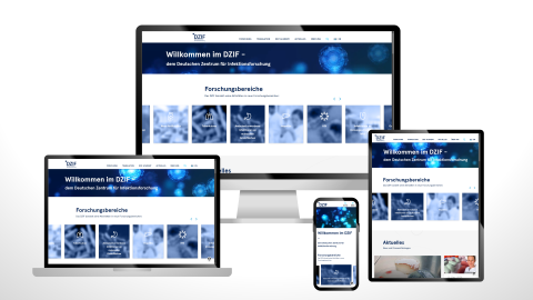 Mockup dzif.de auf verschiedenen Screens