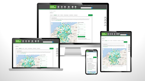 Darstellung des Luftdatenportals des UBA in verschiedenen Größen