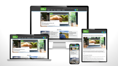 Darstellung der Webseite uba.de auf verschiedenen Displaygrößen