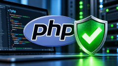 PHP-Logo und grüner Haken