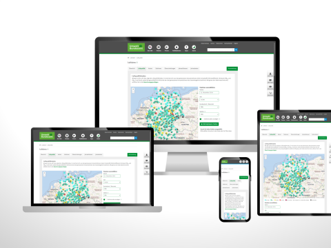 Darstellung des Luftdatenportals des UBA in verschiedenen Größen